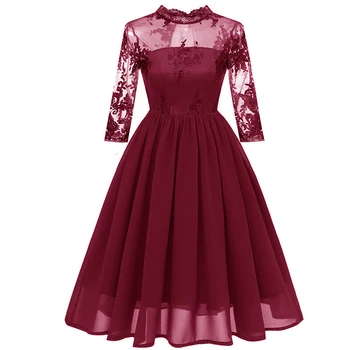 

E Lace Dress Sexy Women Floral Embroidery Dress Sheer Mesh Summer Boho Mini -line Dress See-through Dress 2019 Vestidos De Festa