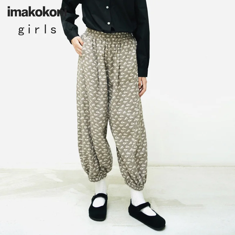 Оригинальные повседневные брюки imakokoni с принтом женские осенние высокой талией|Брюки |