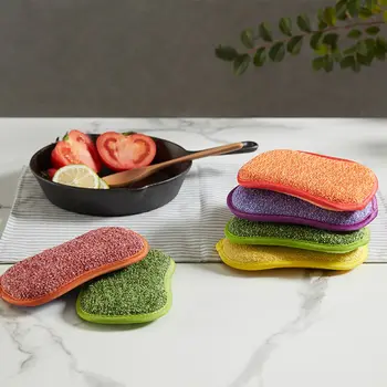 

Sponge Brush Sponge Magic Wipe Block Dish Towel Dishwashing Artifact Brush Pot Dishwashing Microfiber Cloth Cleaning Cloth^o^