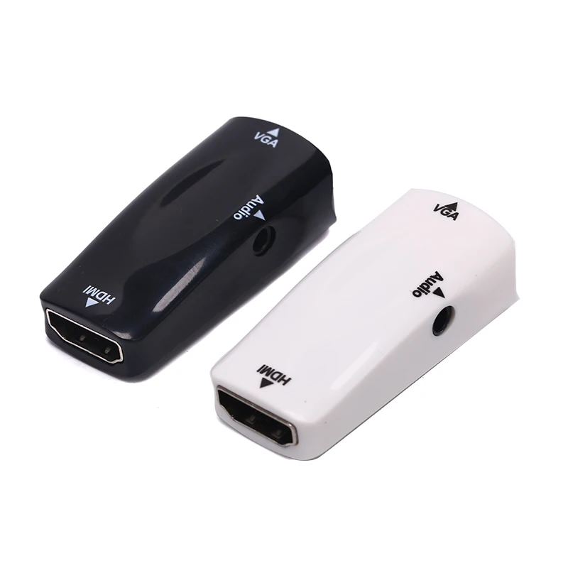 Белый черный-совместимый переходник мама-VGA 1080P с аудиокабелем для ПК ТВ |