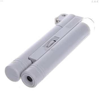 

100X Zoom Handheld Microscope LED Light Jewelry Magnifier Lens Loupe Pocket M05 dropship L29K