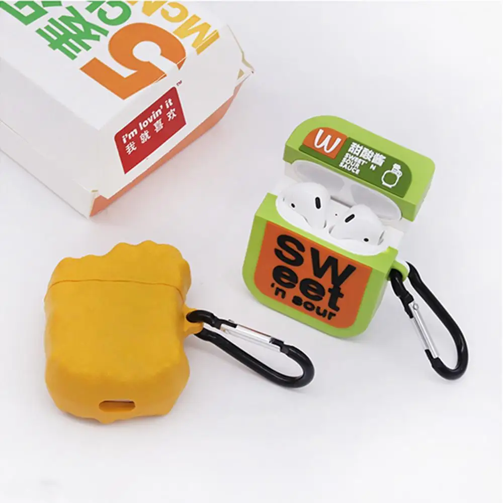 Delicious 3D mcdonald's сладкий соус Bluetooth беспроводная гарнитура Airpods мягкий чехол для гарнитура для Airpods защитный чехол