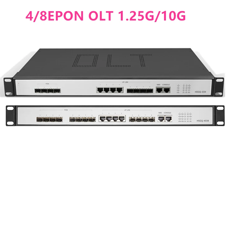 4/8EPON OLT 4/8 PON порт GEPON 4 SFP открытое программное обеспечение 1 25G/10G SC веб Управление 4pon