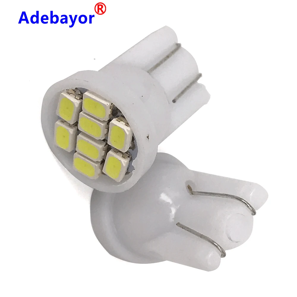 1 шт. Adebayor T10 1206 3020 8SMD w5w 194 168 192 клиновидный автомобильный клин 8 светодиодов SMD