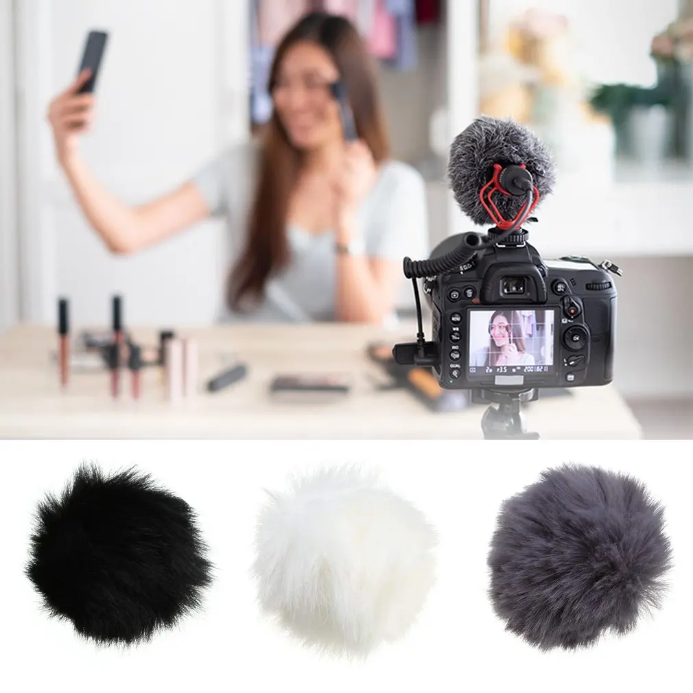 3 Colors Fur Windscreedn Wind Shield Wind Muff For Lapel Lavalier Microphone Mic Microphone Accessories
