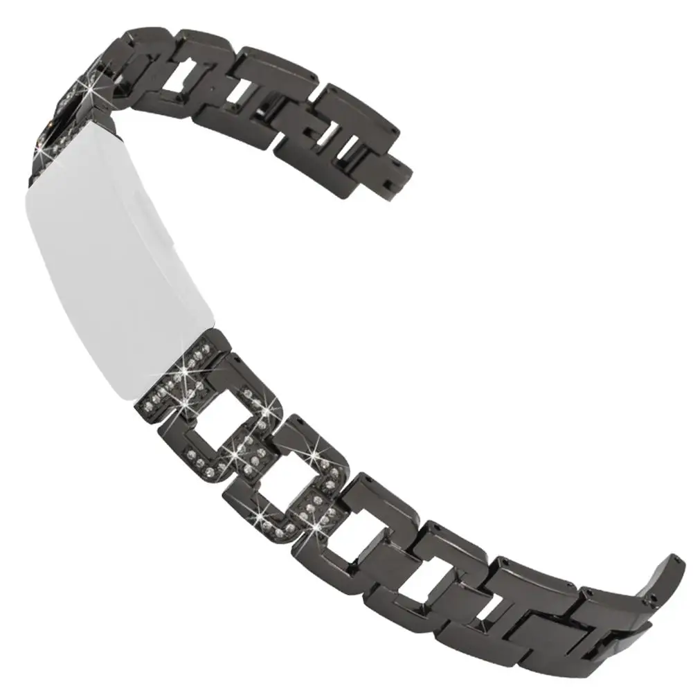 Металлический ремешок из нержавеющей стали для Fitbit Inspire браслета d-зубец горный хрусталь огнеупорные часы цепочка ремешок смарт-Аксессуары