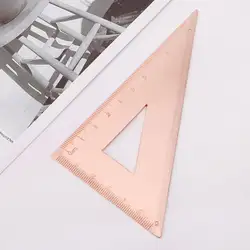 Ретро медная треугольная линейка под прямым углом дизайн Рисунок измерения Математика инструмент геометрии канцелярские принадлежности