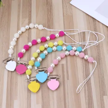 

Hand Made Pearls Princess Baby Pacifier/ Nipples /Dummy /Chupeta Pacifier Clips