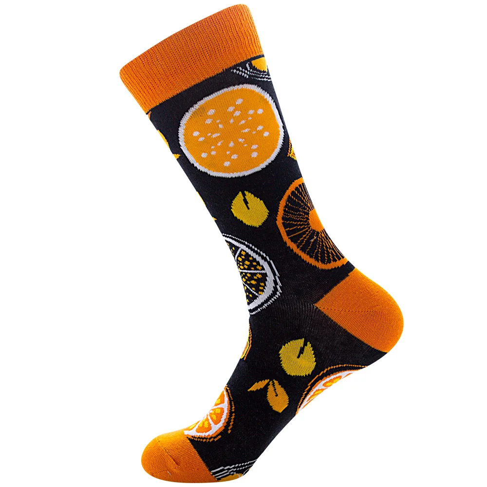 Высококачественные носки из чесаного хлопка с животным узором, Длинные забавные мужские носки, новинка, повседневные носки для скейтборда - Color: 17