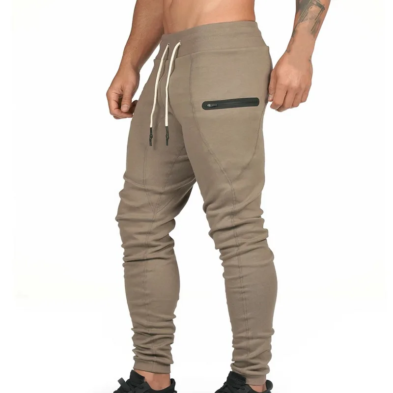 LOOZYKIT Мужская застежка-молния с закрытым дном спортивные брюки мужские фитнес мульти-карманные Беговые Брюки