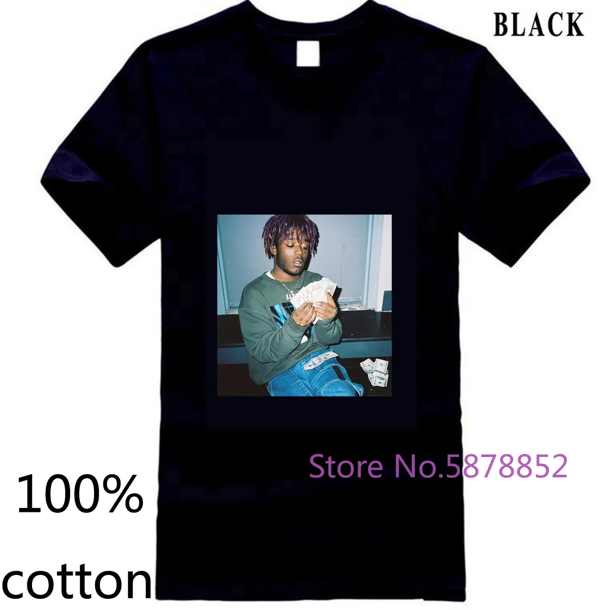 Футболка Lil Uzi Vert Tour Luv Is Rage The Real Vs. World мужская тенниска из 100% хлопка с круглым