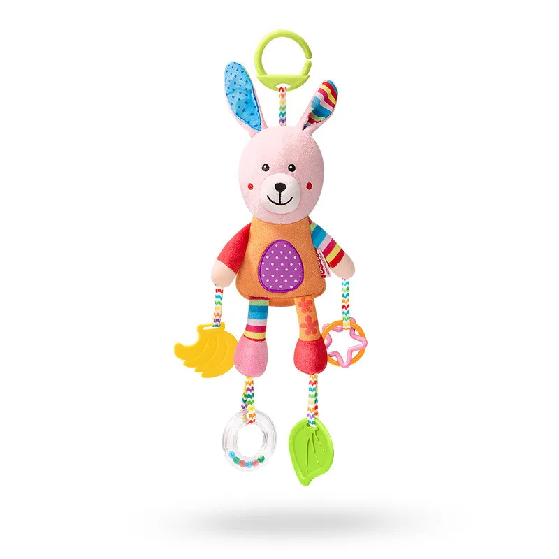 Новая детская коляска, подвесная игрушка, милые животные, плюшевая кукла, кроватка, кровать, подвесные погремушки для новорожденного ребенка, прорезыватель, мягкие игрушки, инструмент для сна - Цвет: rabbit