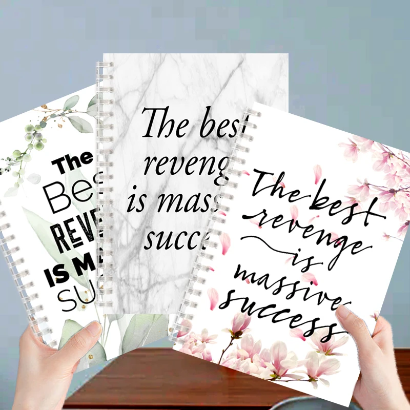 Spiral Notebook Successful Attitude Dream Goals Motivational Quote - The Best Revenge Is Massive Success - Note Book Writing Pad