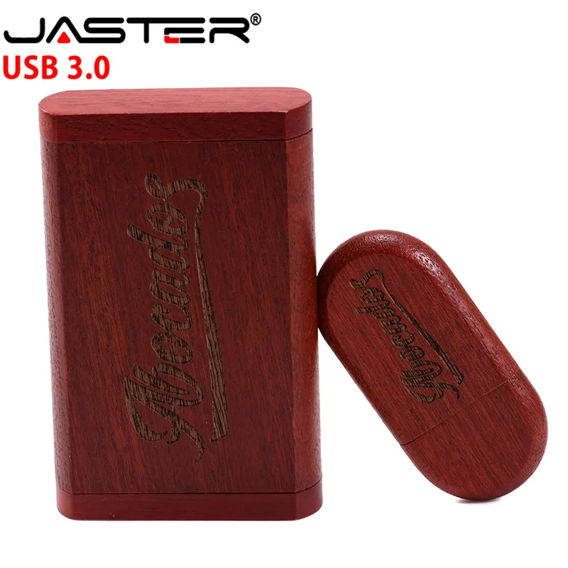 JASTER USB 3,0 деревянная овальная модель+ раскладушка коробка usb флэш-накопитель 4 ГБ 8 ГБ 16 ГБ 32 ГБ 64 ГБ Флешка видео карта памяти