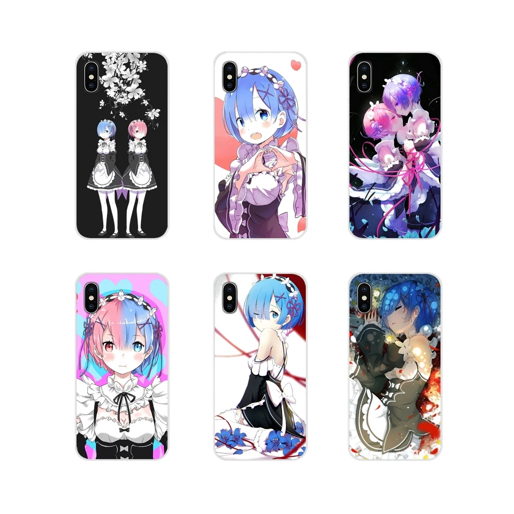 Чехол для телефона с аниме ReZERO Ram Rem Xiaomi Mi4 Mi5 Mi5S Mi6 Mi A1 A2 5X 6X 8 9 Lite SE Pro Max Mix 2 3 2S |