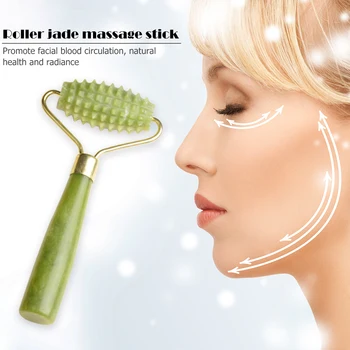 

Jade Stone Facial Massage Roller Face Neck Skin Firming Lifting Beauty Tool Massage Roller Face Skin Care