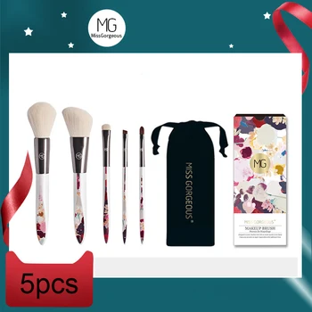 

Miss Gorgeous Makeup Brushes Cosmetic Powder Eye Shadow Eyebrow Blush Sculpting Brushes Set Brochas Beauty Make Up Tools 5pcs