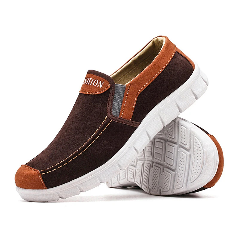 Canvas Shoes Men 2020 Spring Autumn New Fashion Casual Slip-on Blue Man Beans Sports Shoes Loafers Round Head Brown Sneakers Men