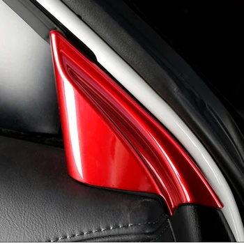 

For Mazda CX-5 CX5 CX 5 2017 2018 2019 Carbon fiber Car Front Door Window Inner Triangle A Colum Cover Stickers Trim Accessories