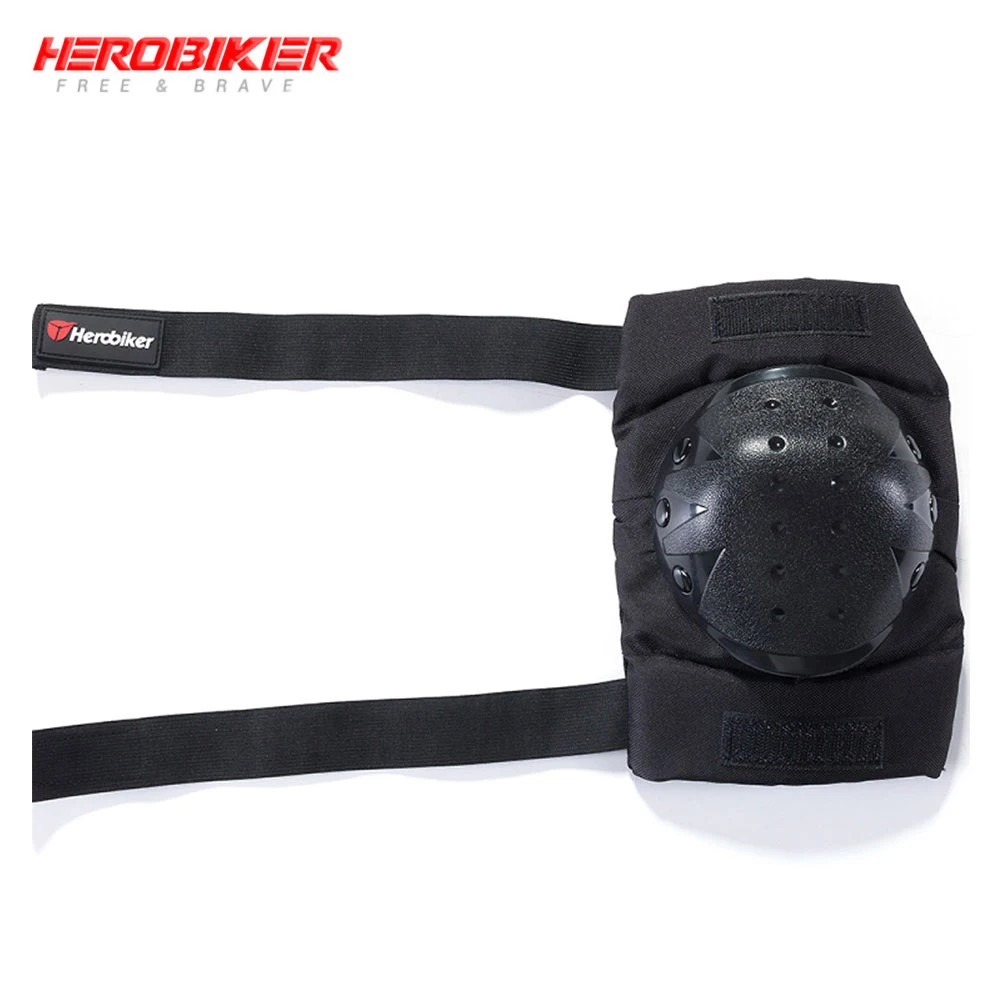 HEROBIKER наколенники для мотоцикла, езды на велосипеде, езды на велосипеде, гоночных тактических коньках, защитные наколенники, защитные черные наколенники
