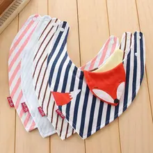 Детский унисекс хлопок Нагрудник слюнявчик Полотенце Burp одежда Новорожденные треугольные нагрудники мультфильм шаблон нагрудник