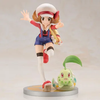 

Takara Anime KOTONE With Chikorita POKEMON Action Figure Model Toys Collectible Cartoon Lyra Action Gifts for Kids