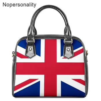 

Nopersonality US/UK Flag Printed Teen Girl Shoulder Bags Women PU Leather Tote Handbags Waterproof Crossbody Bag for Female
