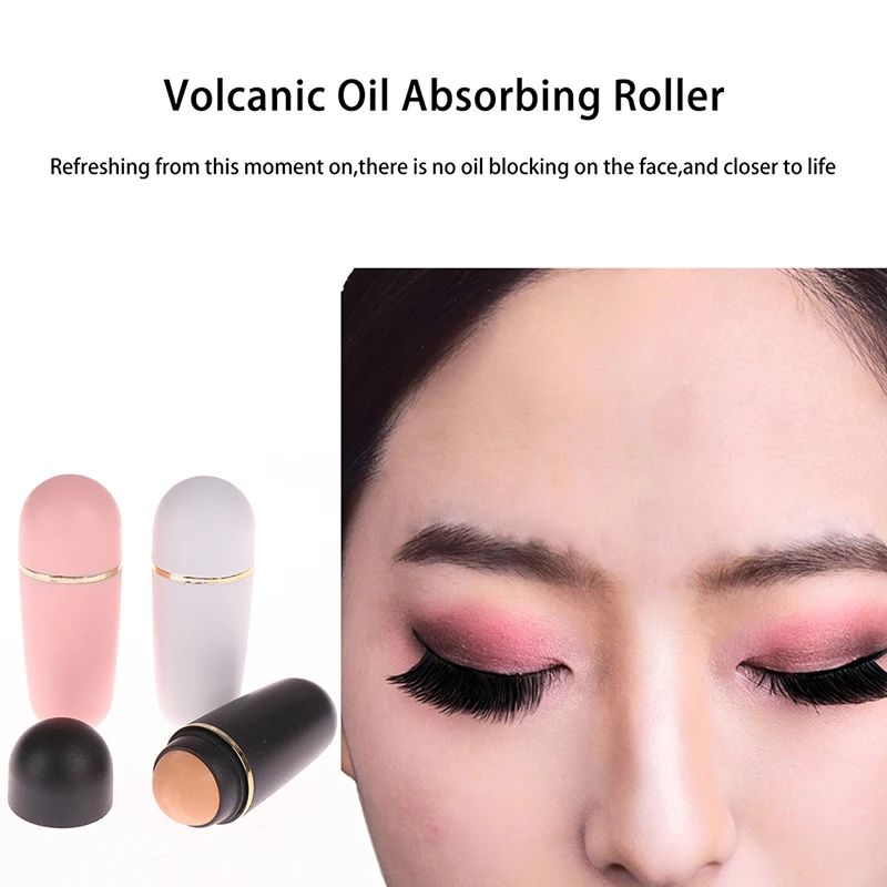 

Face Oil Absorbing Roller Volcanic Stone Beauty Oil Removing Rolling Stick Ball made of volcanic mud and minerals