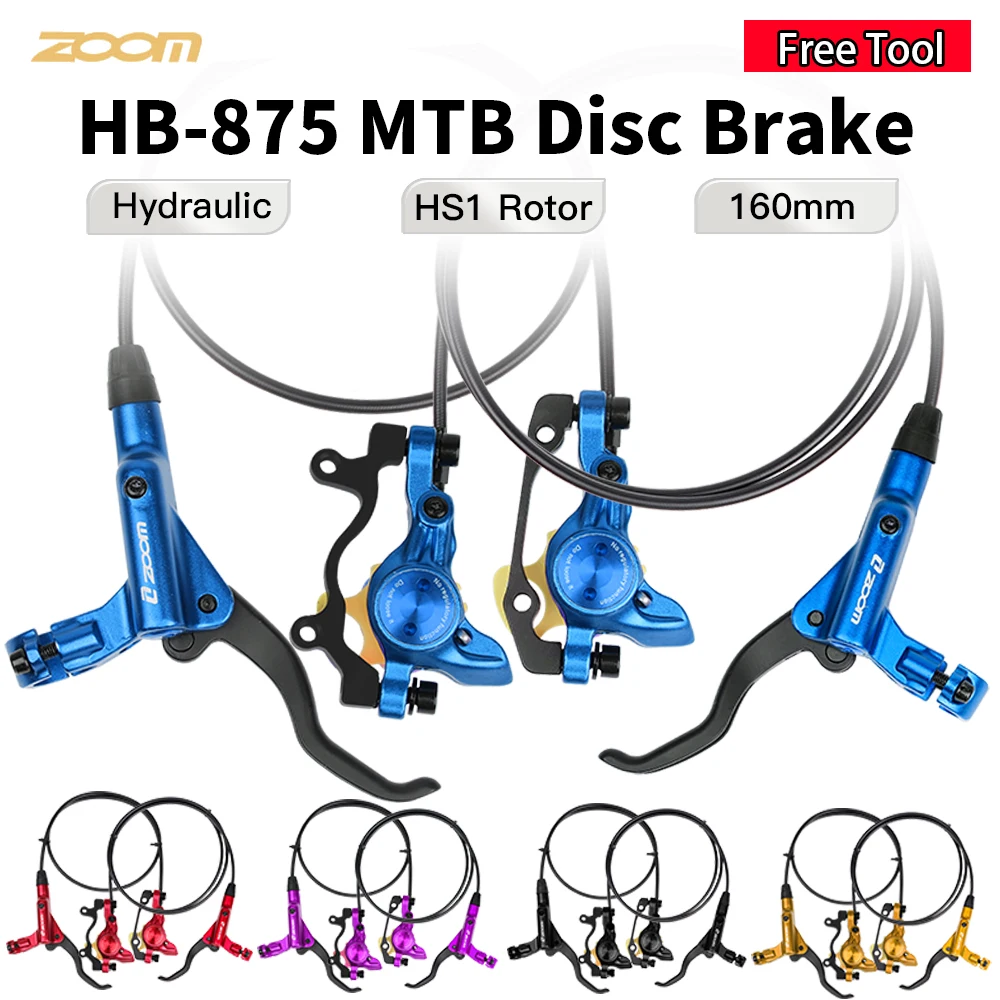 MTB Hydraulic Disc Brake Lever Calipers Front&Rear Disc Brake Set For ZOOM HB875 