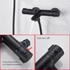 Senlesen Thermostatic Bathtub Faucet Matte Black Brass Wall Mounted Thermostatic Bathroom Shower Faucet Set  Para Shower System 2