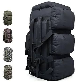 

90L Large Capacity Outdoor Hiking Backpack Pack Camouflage Luggage Bag Camping Tent Quilt Container 9 Pockets