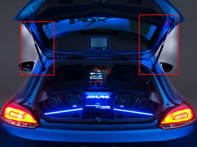 Углеродное волокно для Volkswagen Scirocco 2008- авто задний багажник багажника boot Lift поддерживает газовые стойки газовые пружины амортизаторы