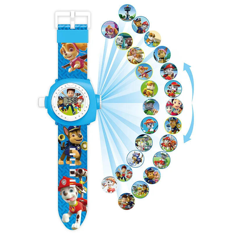 Paw Patrol Juguete 3D проекция мультфильм часы Patrulla Canina фигурки Детские игрушки для детей подарки на день рождения