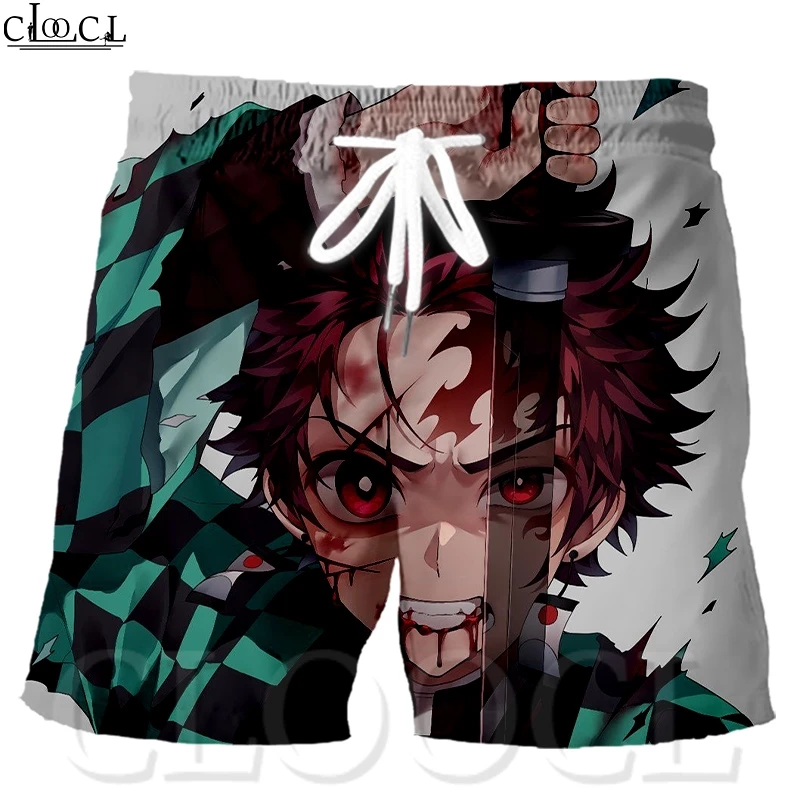 Мужские спортивные шорты CLOOCL Kimetsu No Yaiba с 3D принтом модные летние свободные для