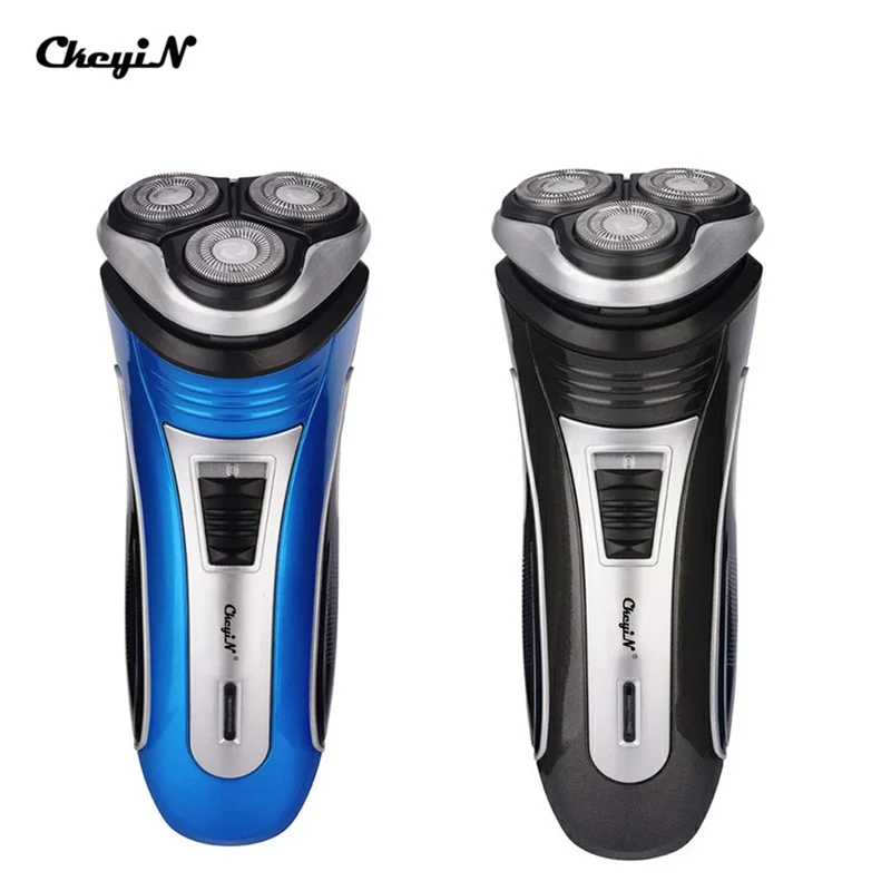 100-240V Rechargeable Electric Shaver 3D Triple Floating Blade Heads Shaving Razors Face Care Men Beard Trimmer Machine Washable