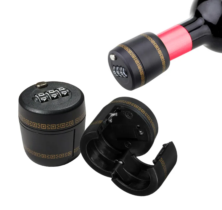 

Plastic Bottle Password Lock Combination Lock Wine Stopper Vacuum Plug Device Preservation For Furniture Hardware