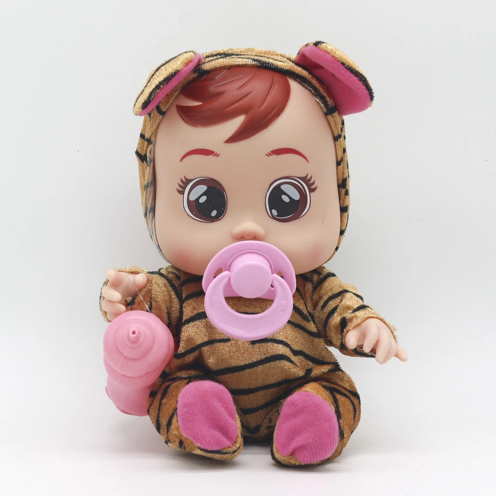 18 см 3D Силиконовая Кукла Reborn Cry Baby Высокое качество волшебные слезы куклы игрушки