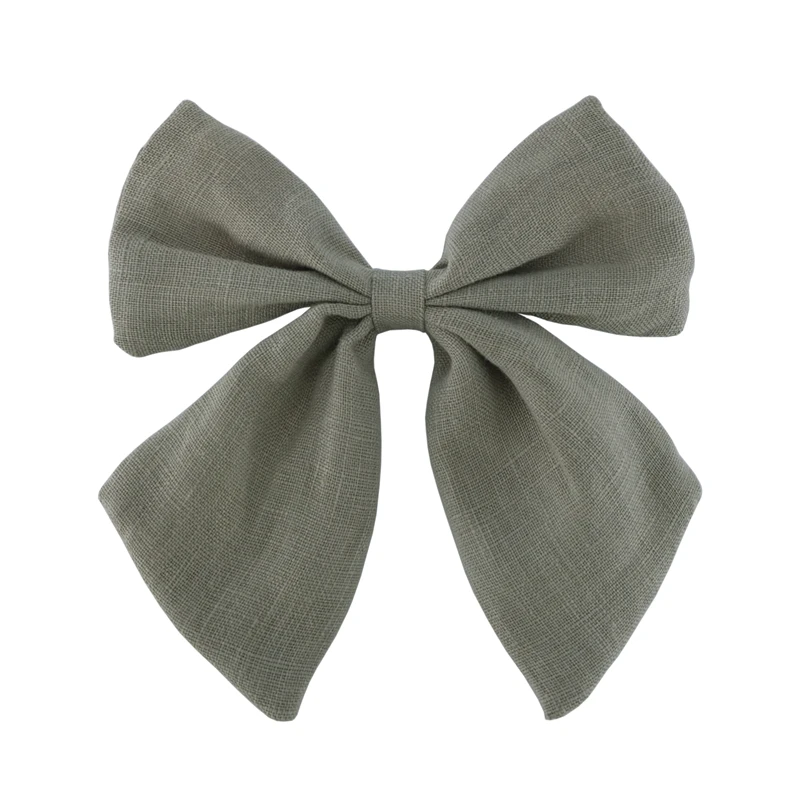 Cotton Linen Fabric Hair Bows Boutique Hair Clips Sailor Bow Barrettes Hairgrips Baby Girls Women Hair Accessories Headwear head accessories female Hair Accessories