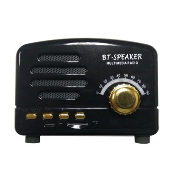 

Raido Mini Speaker Radio Vintage Style Bluetooth V4.0 Support FM TF Card Wireless Mini Speaker NK-Shopping