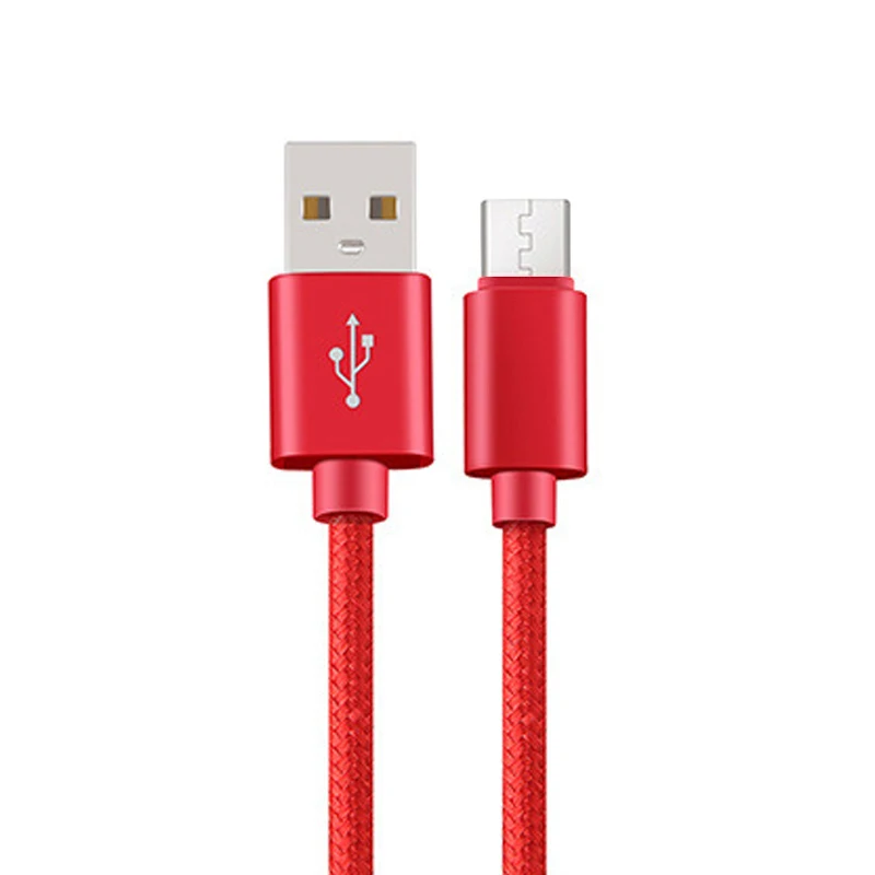 Кабель Micro USB, 1 м, 2 м, 3M, шнур для быстрой зарядки и передачи данных, зарядное устройство, адаптер для samsung, Xiaomi, huawei, Android Phone, Microusb, кабели для зарядки - Цвет: Red