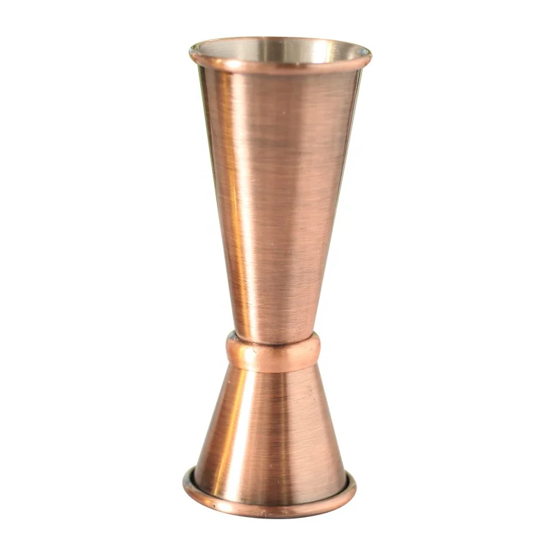 Copper plated stainless steel measuring cup double wine jigger 25/50ml