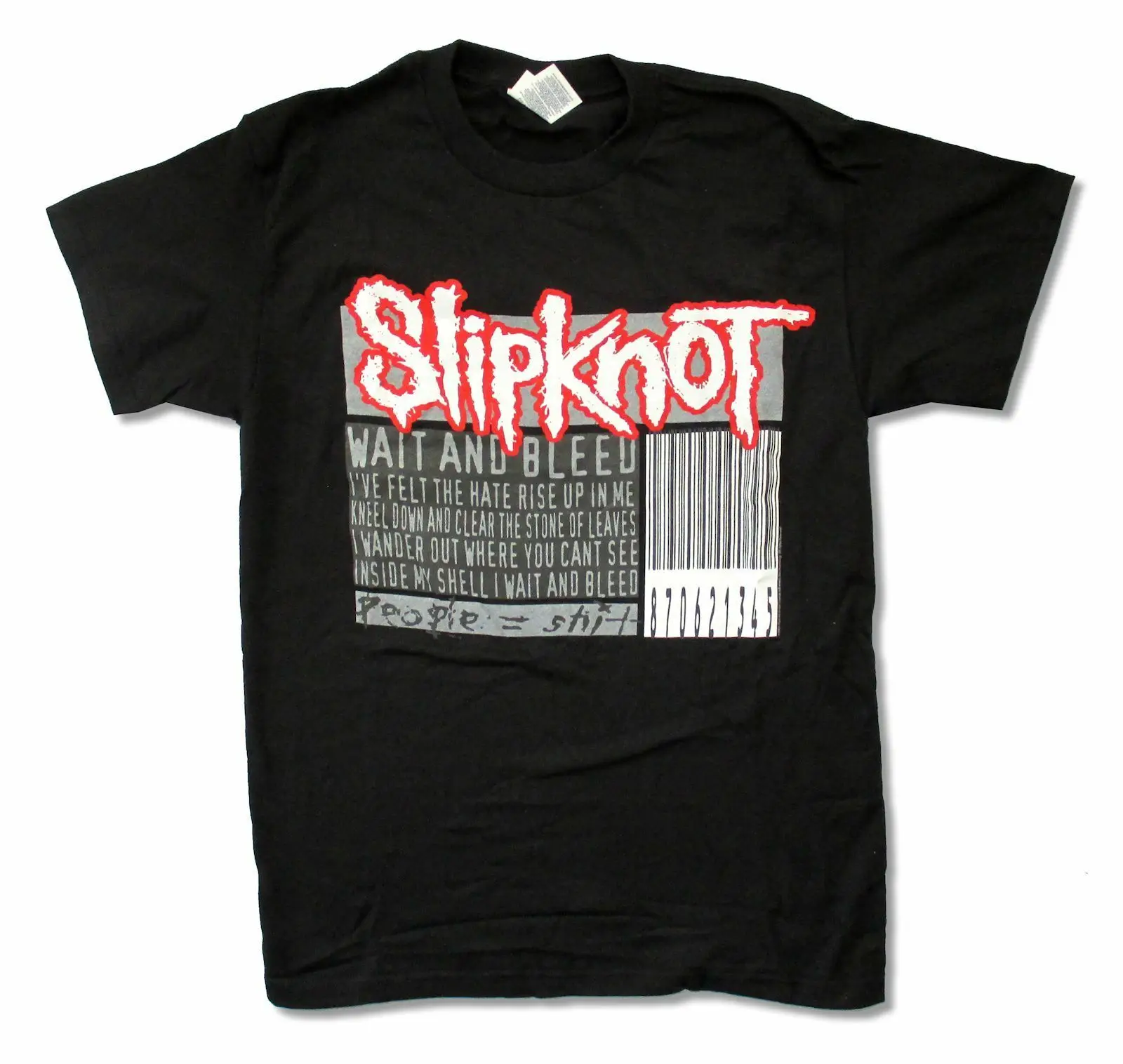 Slipknot Wait &amp Bleed штрих-код черная футболка маленькая новая официальная группа Merch |