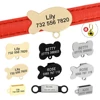 Anti-lost Dog Cat ID Tag for Collar Engraved Pet ID Tags Personalized Nameplate Fish/Bone/Cube Shape Chihuahua Free Bell Gift 1
