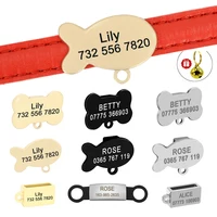 Anti-lost Dog Cat ID Tag for Collar Engraved Pet ID Tags Personalized Nameplate Fish/Bone/Cube Shape Chihuahua Free Bell Gift 1