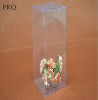 

5x5x25cm PVC Transparent Plastic Box Party Favors Gift Boxes Clear Plastic Packaging Box For Model Sample Display Box 50pcs