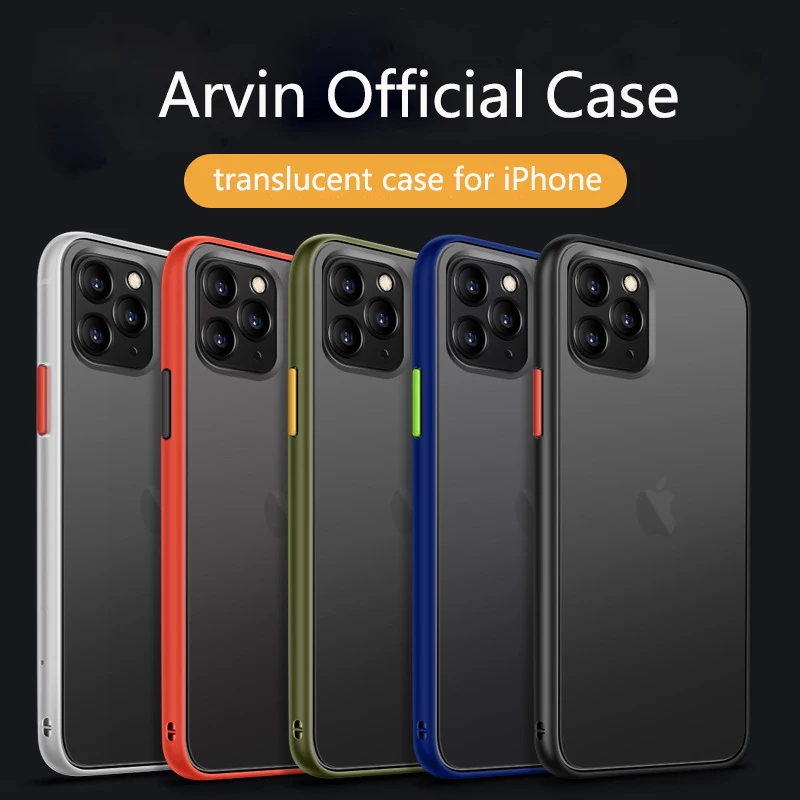 

Arvin Origainal Case for iPhone 11 pro max Case Soft Silicon Translucent Baby-Skin Feel Back Cover Hard Funda for iPhone 11