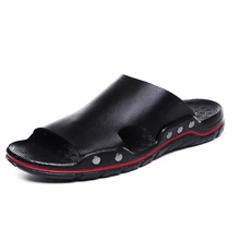 Брендовые тапочки; летние сандалии на плоской подошве для мужчин; повседневные пляжные сандалии; Вьетнамки; нескользящая обувь; домашние тапочки