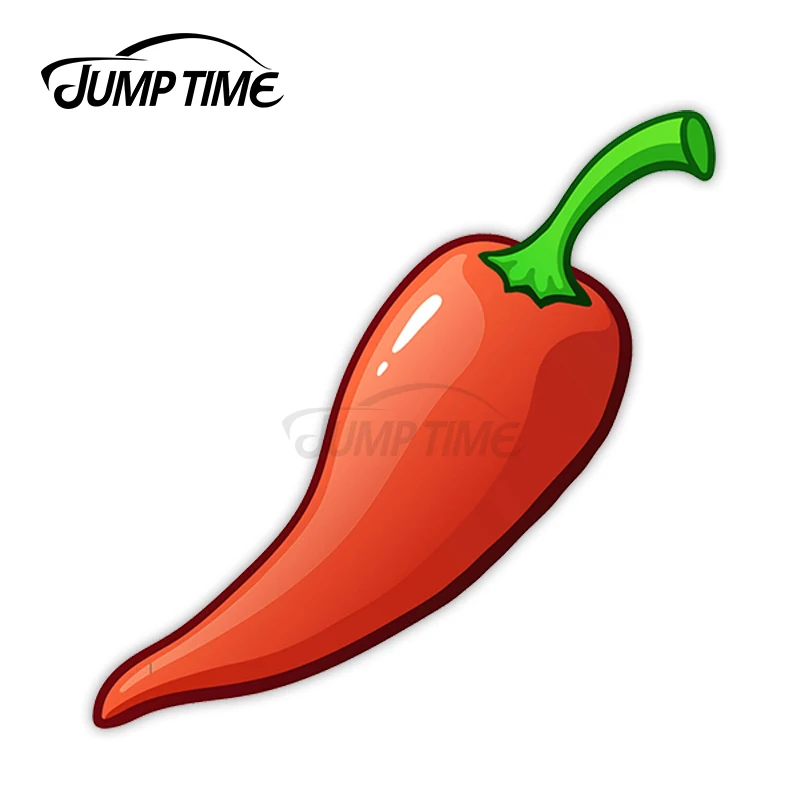 Jump Time Red Chili Pepper Adesivi In Vinile Hot Spice Food Sticker Laptop Jdm Decal Car Wrap Bumper Trunk Truck Graphics