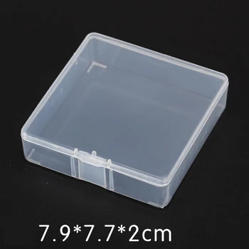 

Top selling Transparent Plastic Storage Box Clear Square Multipurpose Display Case Plastic Jewelry Storage Boxes 8.2*8.2*2.3cm