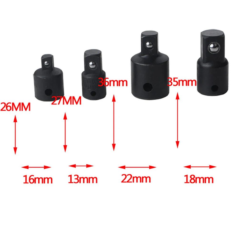4 шт./компл. 1/4 3/8 1/2 ключ с храповым механизмом гнездо адаптера гаечный ключ набор ключей конвертер редуктора привода воздуха удара высокой эффективности Мастер Ключ с храповым механизмом